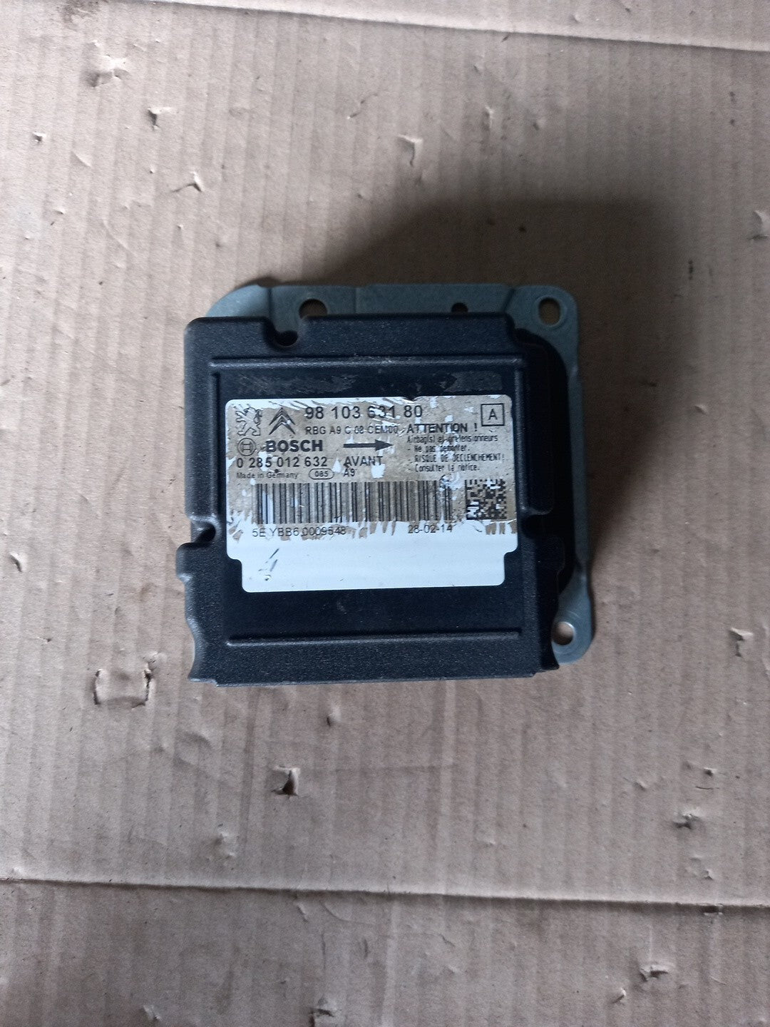0285012632 9810363180 CENTRALINA AIRBAG PEUGEOT 208