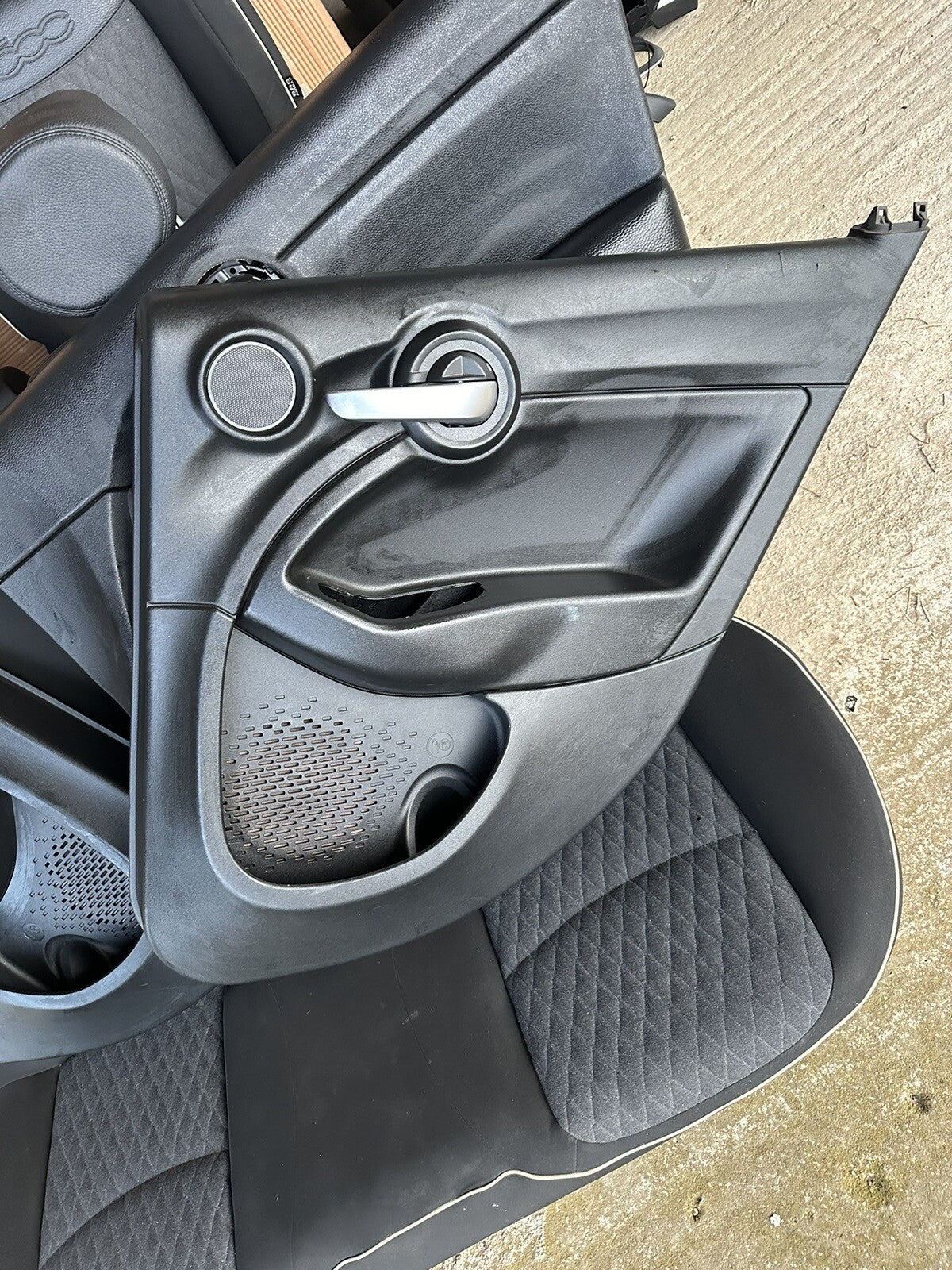 Sedili interni tappezzeria in pelle e stoffa Fiat 500X 2020 Completa