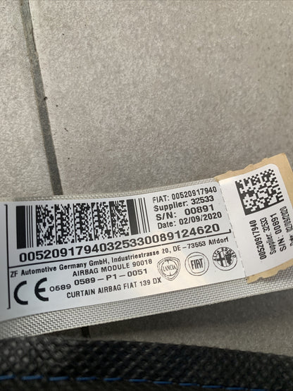 Airbag tendina destra 00520917940 Fiat Panda Mk319 2012