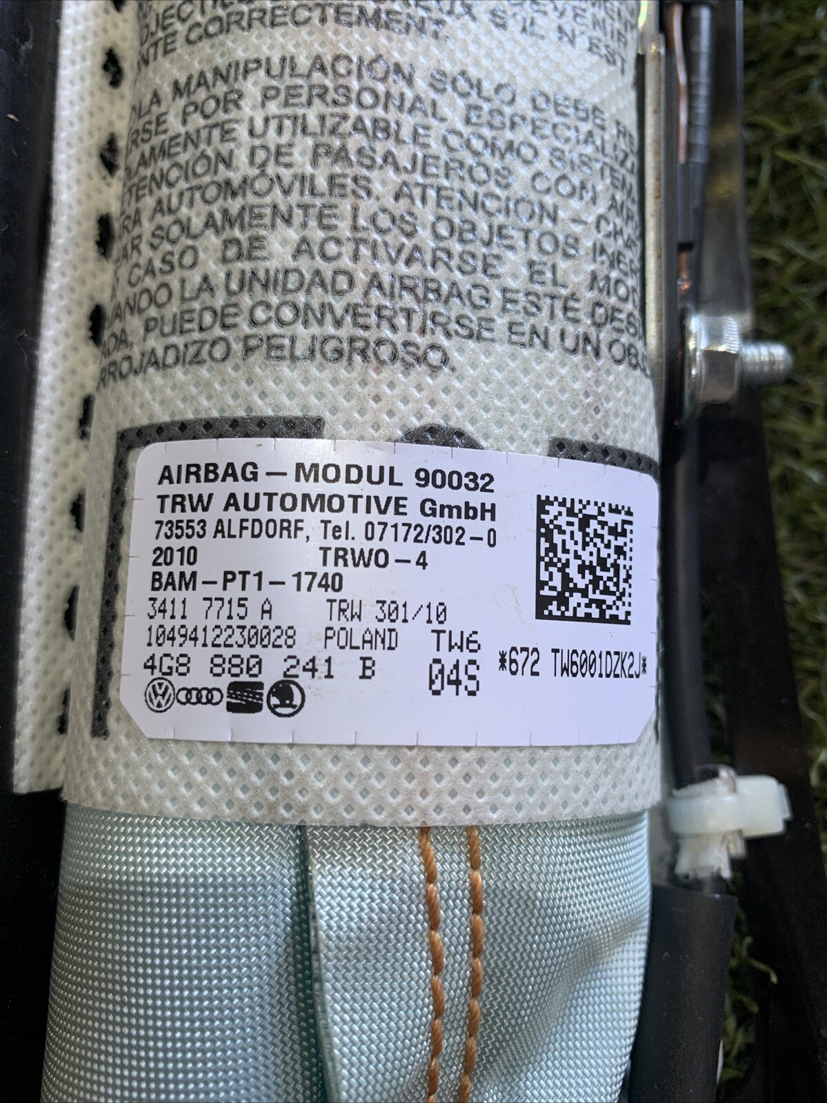 AIRBAG SEDILE SINISTRO SX AUDI A7 Avant(4G5) 4G8880241B