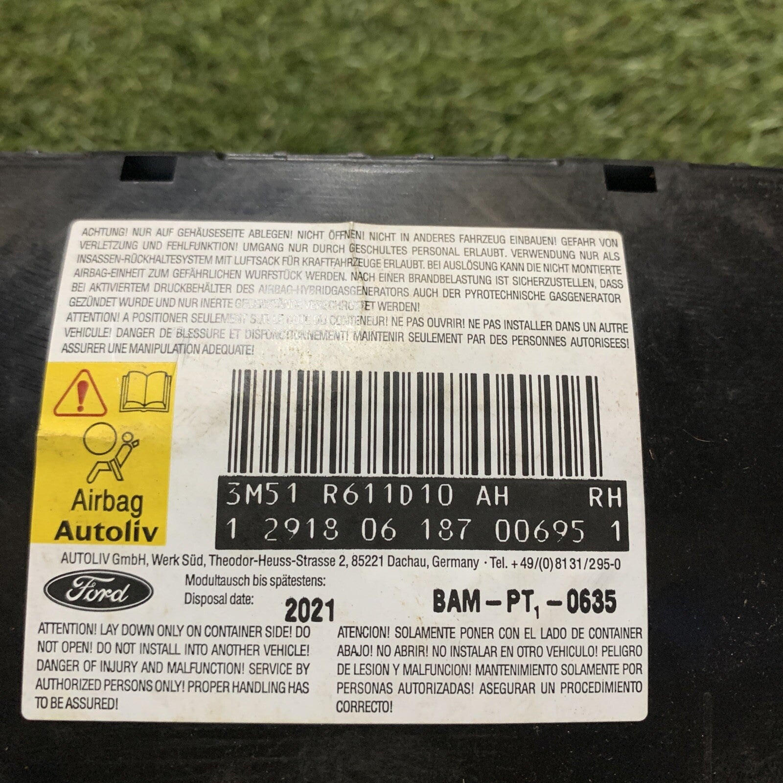 AIRBAG SEDILE ANTERIORE DESTRO FORD C-MAX 2006 3M51R611D10AH