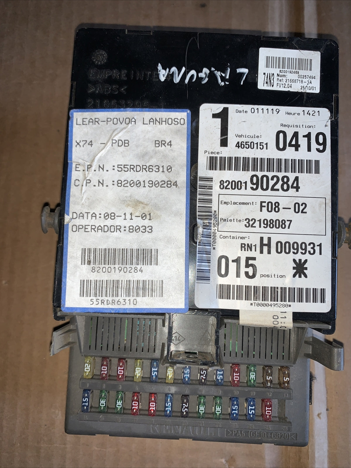 centralina body computer renault laguna 8200190284