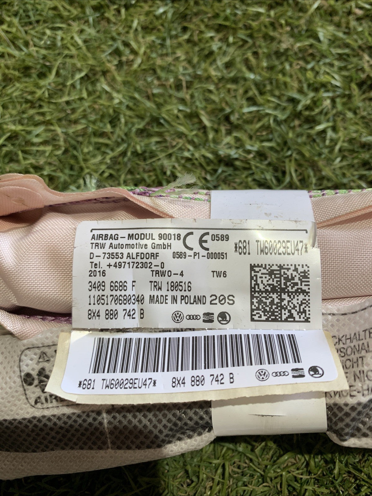 AIRBAG A TENDINA DESTRA DX PER AUDI A1 Sportback (8XF) 8X4880742b (14 18)