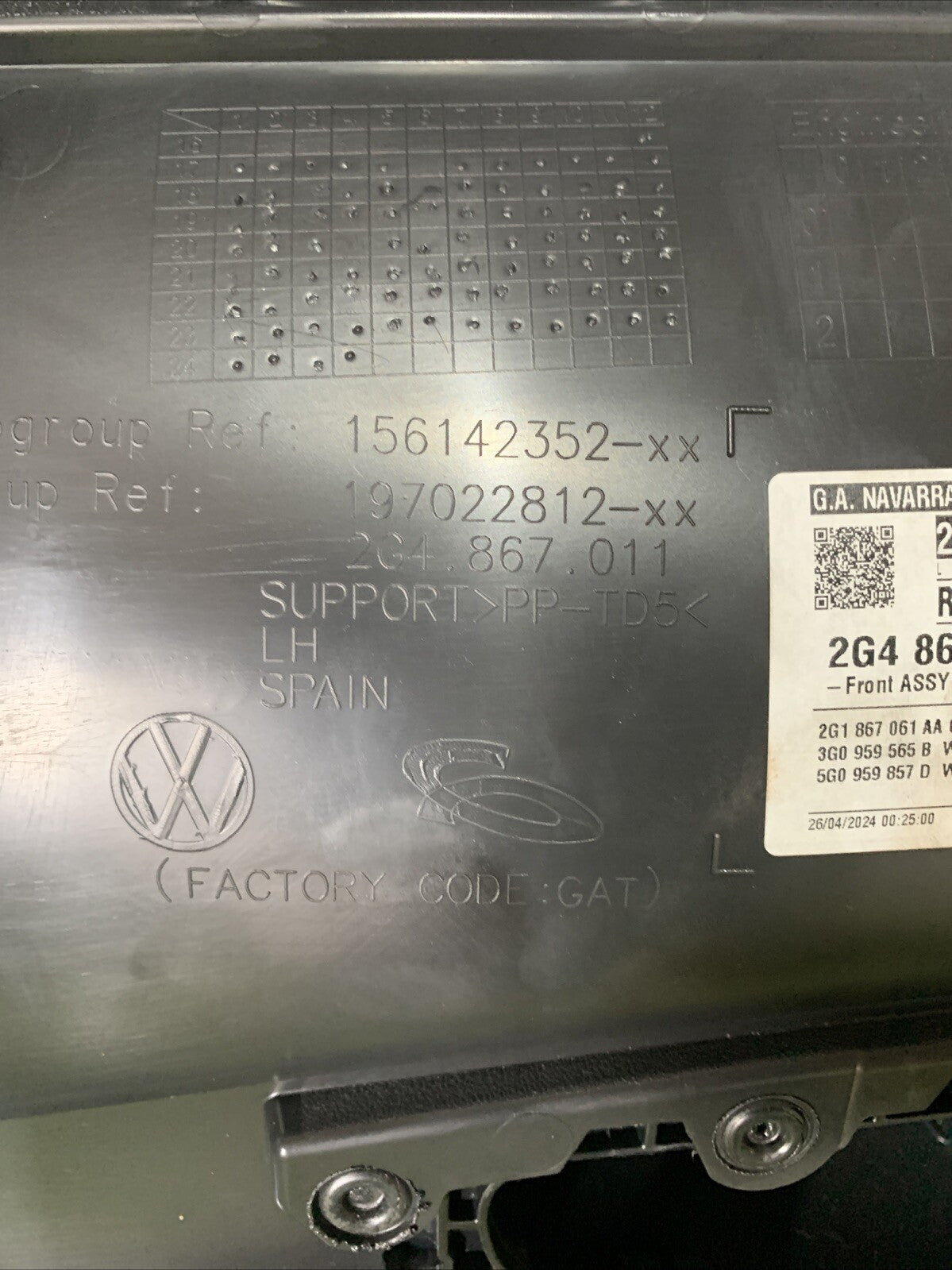 PANNELLO PORTA ANTERIORE SINISTRA VOLKSWAGEN POLO 2017-2021 2G4867011