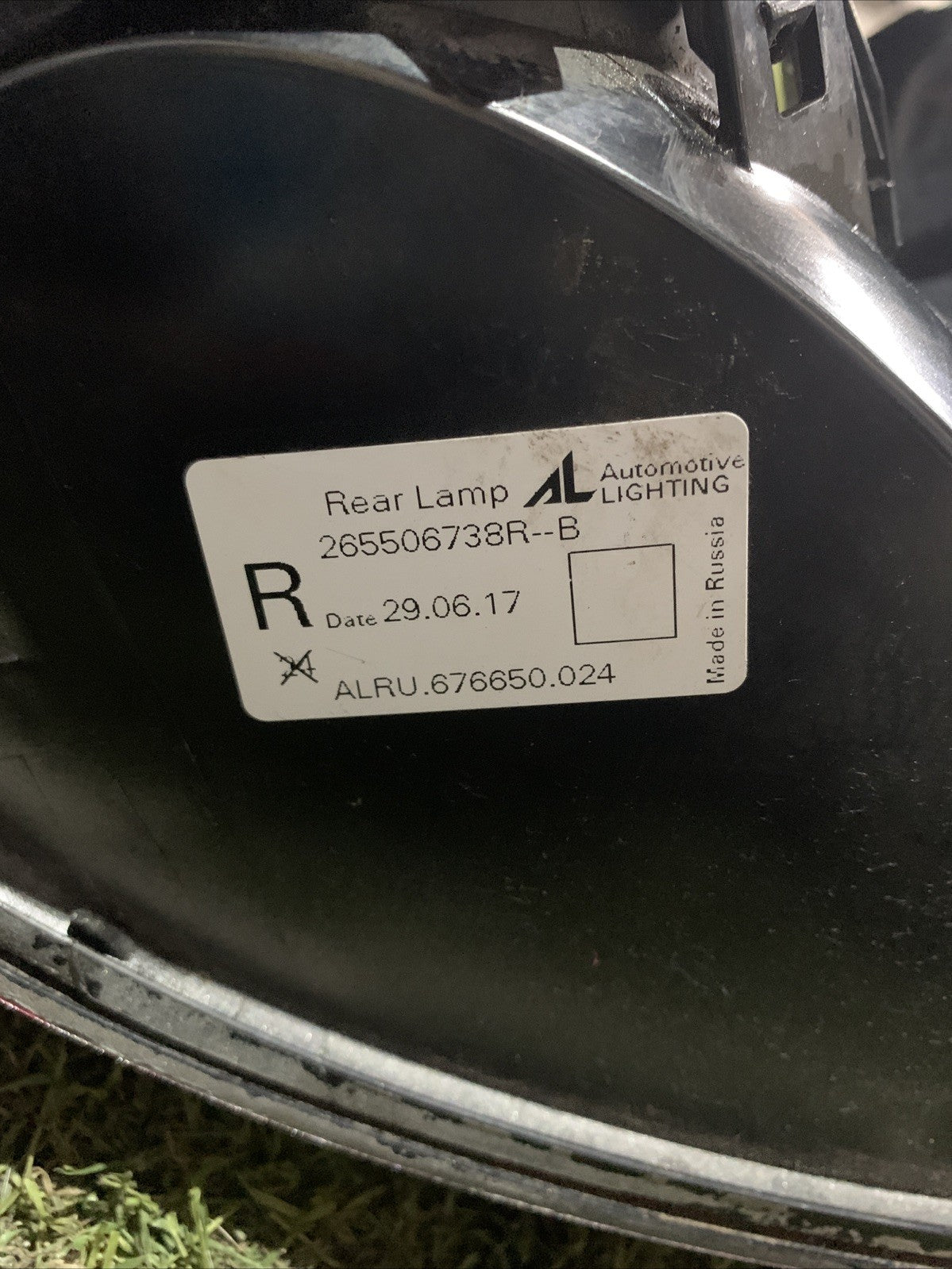 FANALE STOP POSTERIORE DESTRO DX PER RENAULT Captur Serie 265506738R (13>)