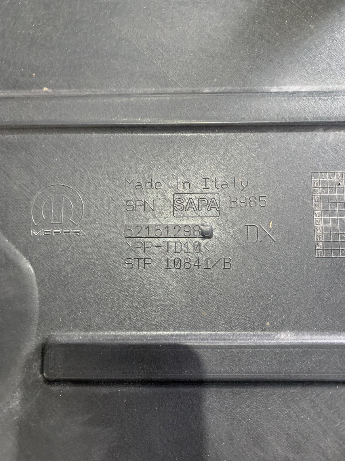 Sotto piano Motore Sotto Scocca Destra Fiat Panda 2020 Hybrid 52151298