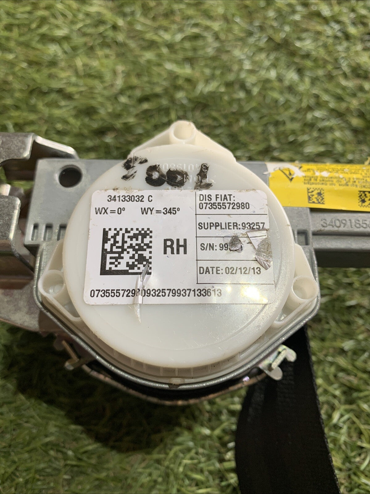 CINTURA DI SICUREZZA ANTERIORE DESTRA DX  FIAT 500L 07355572980 2013