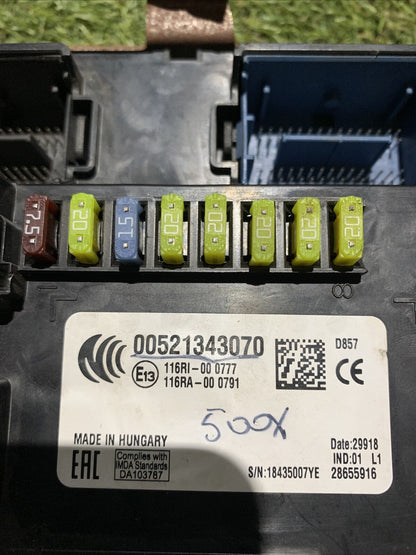 Centralina Body Computer Fiat 500X 00521343070 1.3 MJT