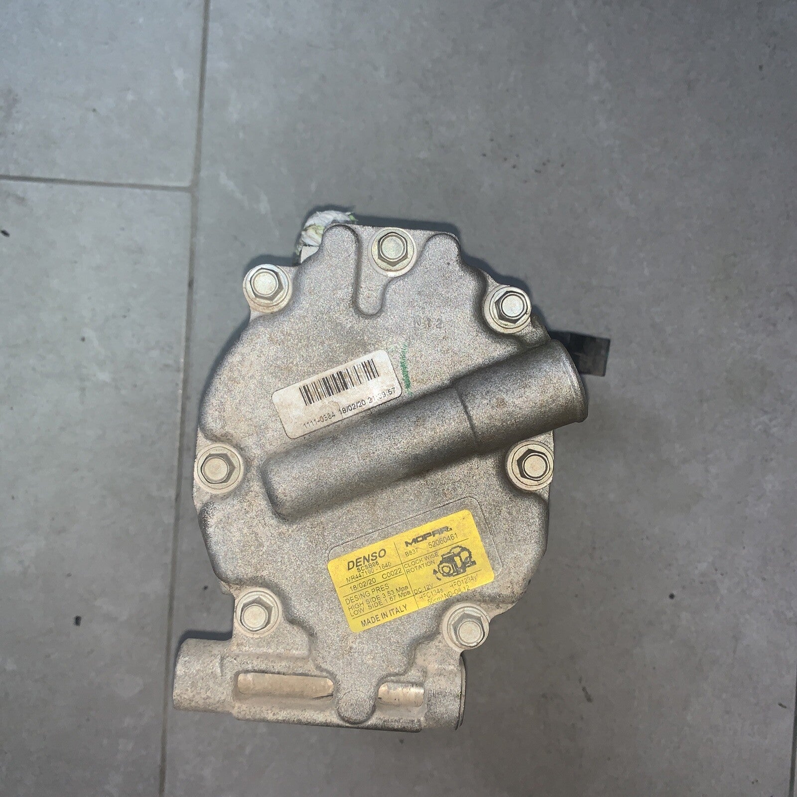 COMPRESSORE A/C FIAT Panda 3° Serie 000520604610 1.2 Benzina