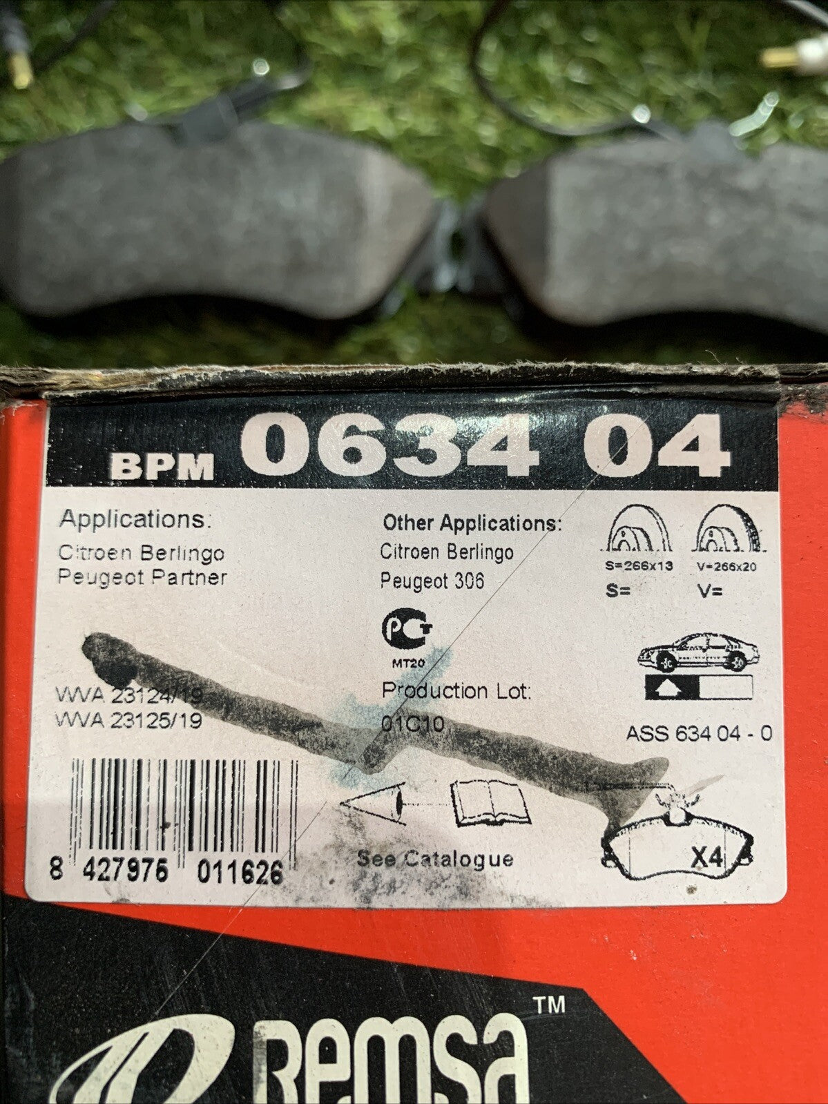 REMSA 0634.04 Pastiglie freno anteriori per PEUGEOT CITROËN Parther/ Berlingo