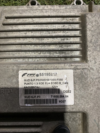 55195817 CENTRALINA MOTORE FIAT PUNTO (188) 1.3 MTJ 70CV (2003\2010)