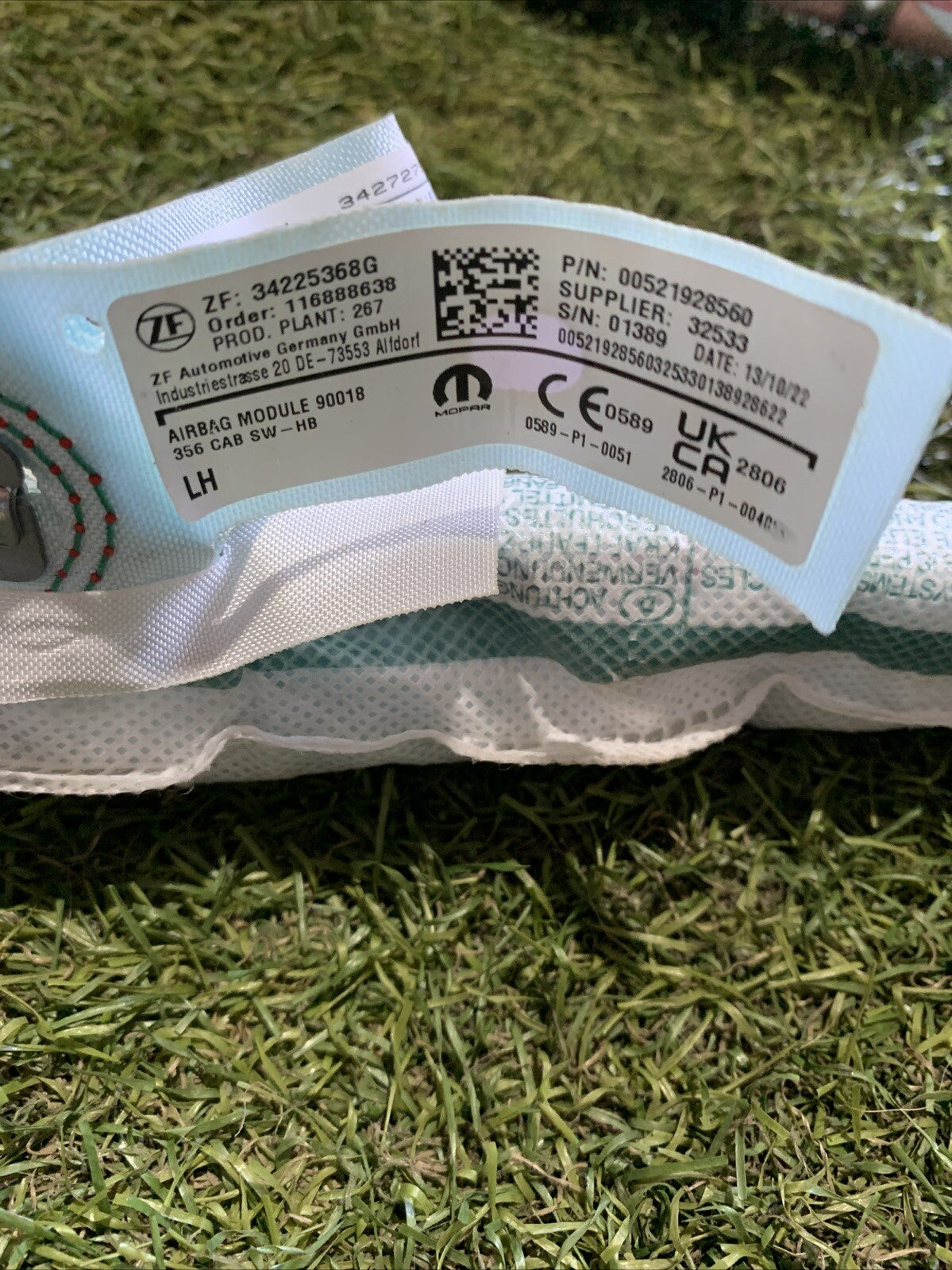 AIRBAG A TENDINA LATO SINISTRO SX PER FIAT Tipo berlina 5p 00521928560 (15 )