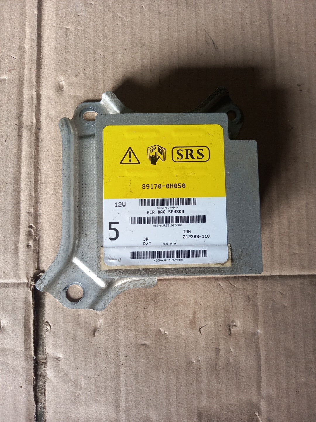 CENTRALINA SENSORE AIRBAG CRASCH SRS TOYOTA AYGO 1.0 WT-I (2005\2014) PEUGEOT 10