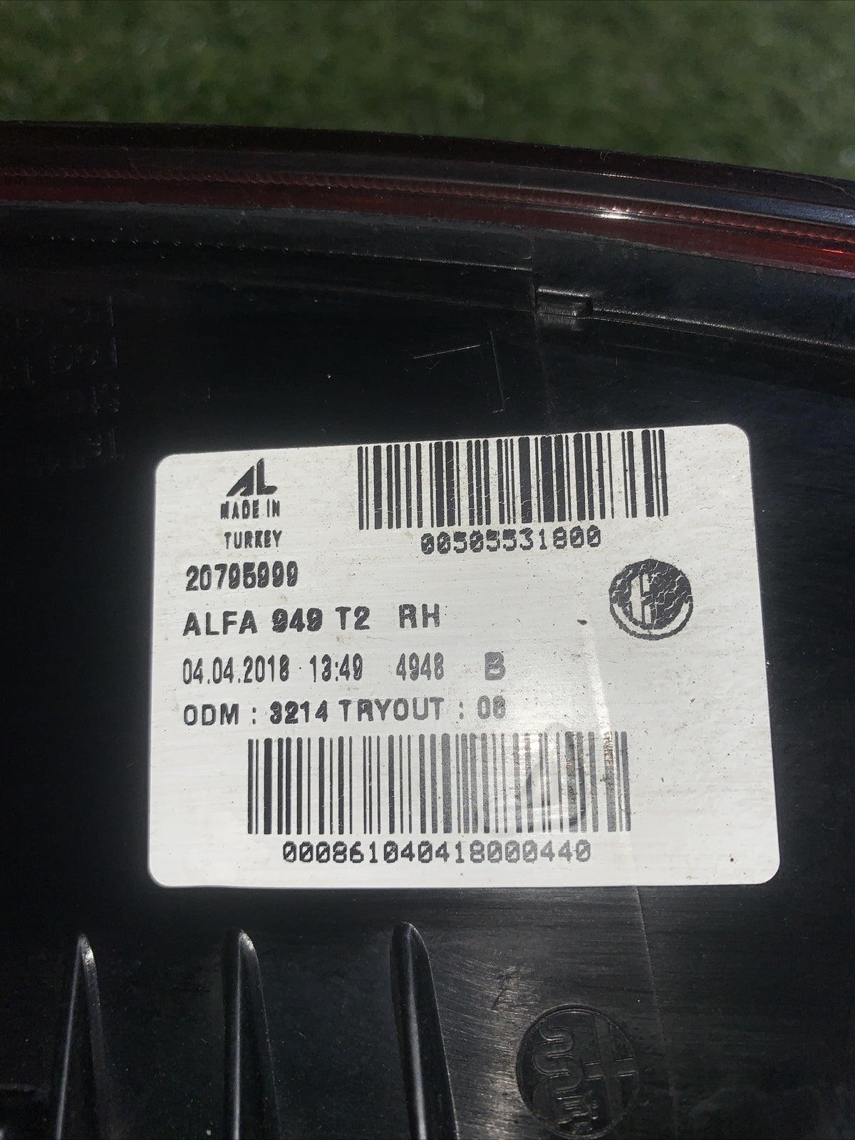 fanale stop posteriore Destro Interno Alfa Romeo Stelvio 00505531800