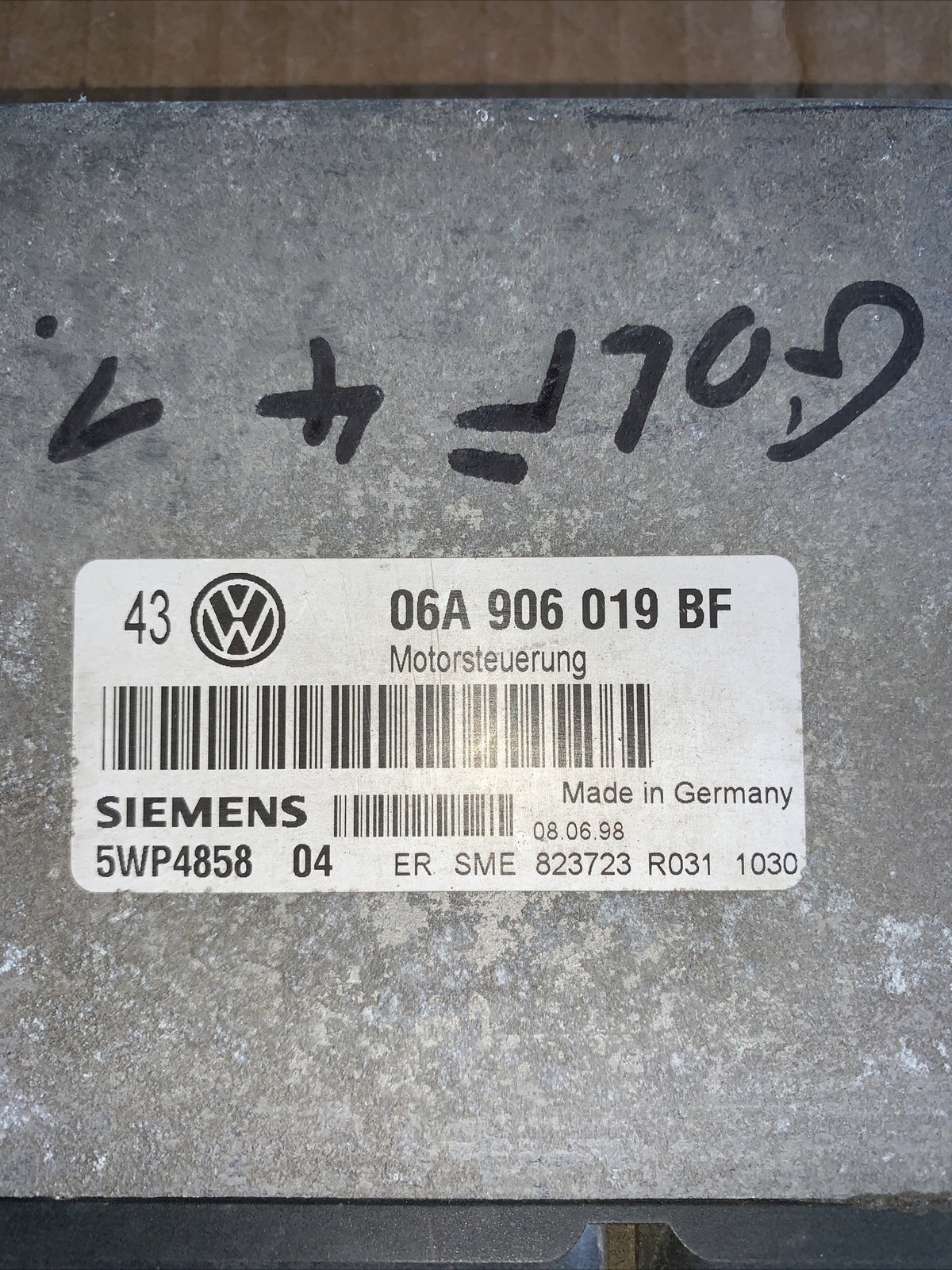 Centralina motore ECU 06A906019BF Volkswagen Golf Mk4 97-03 1.6 Benzina