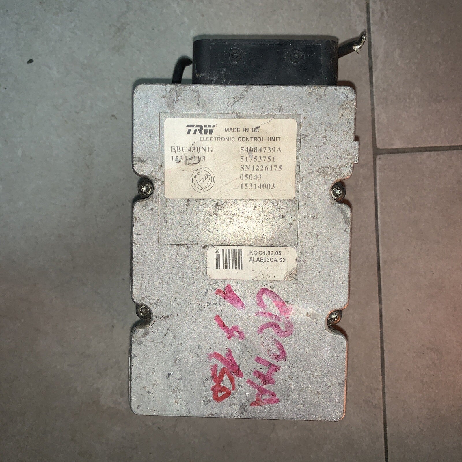 CENTRALINA POMPA ABS FIAT CROMA 1.9 MJTD  2005 2007 54084739A