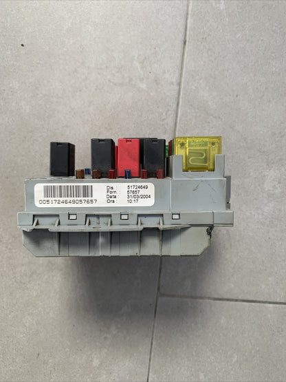 CENTRALINA BODY COMPUTER SCATOLA FUSIBILI LANCIA Y ORIGINALE CODICE 51724649