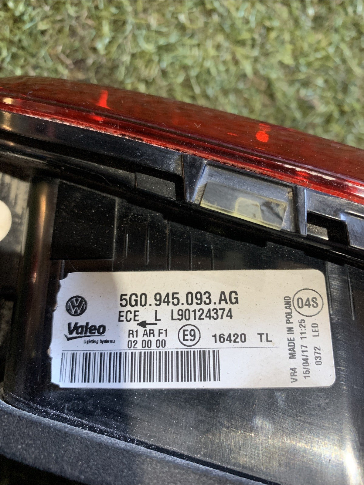 FANALE STOP INTERNO POSTERIORE SINISTRO VOLKSWAGEN GOLF 7.5 5G0945093AG