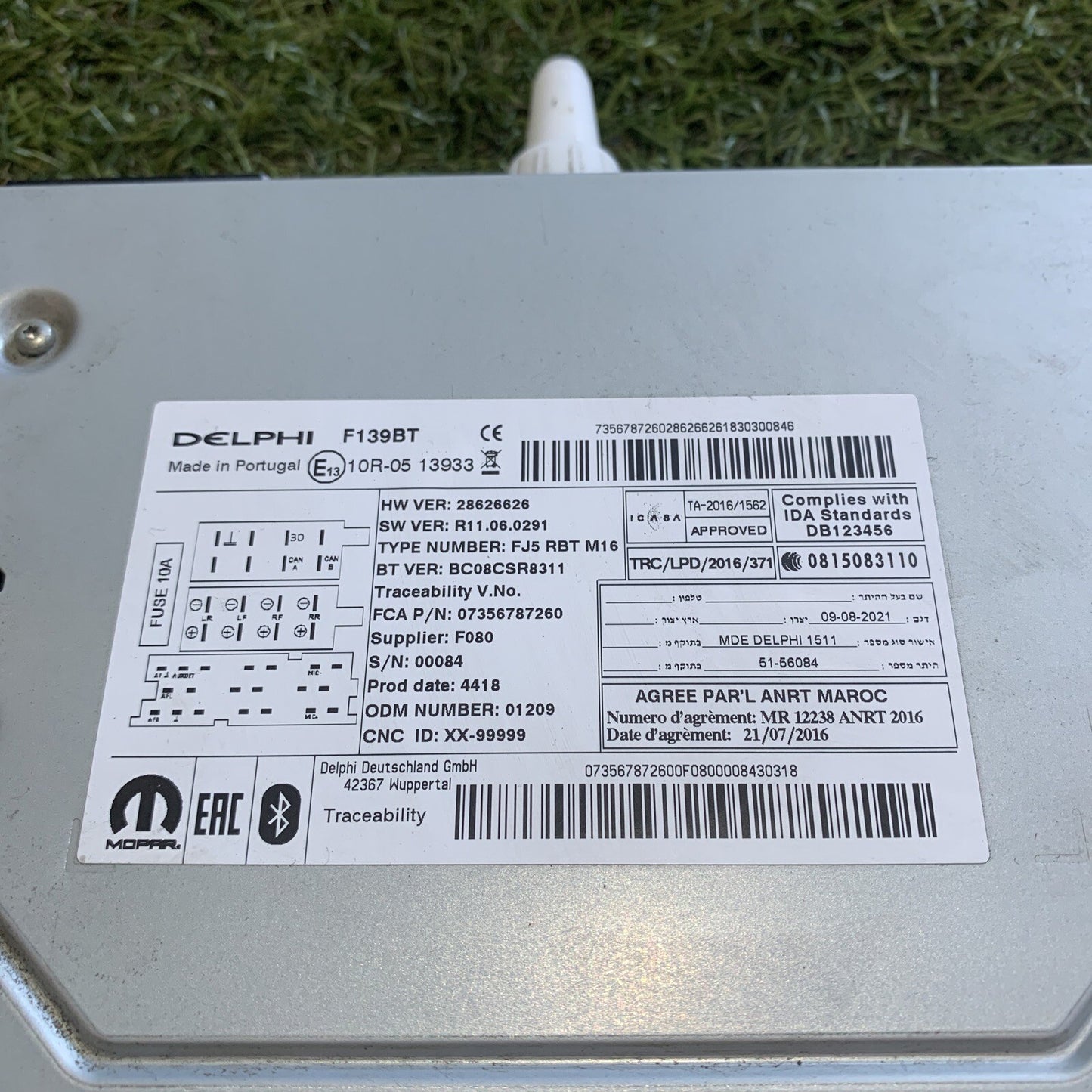 07356787260 RADIO STEREO AUTORADIO BLUETOOTH FIAT NEW PANDA 319 (2)