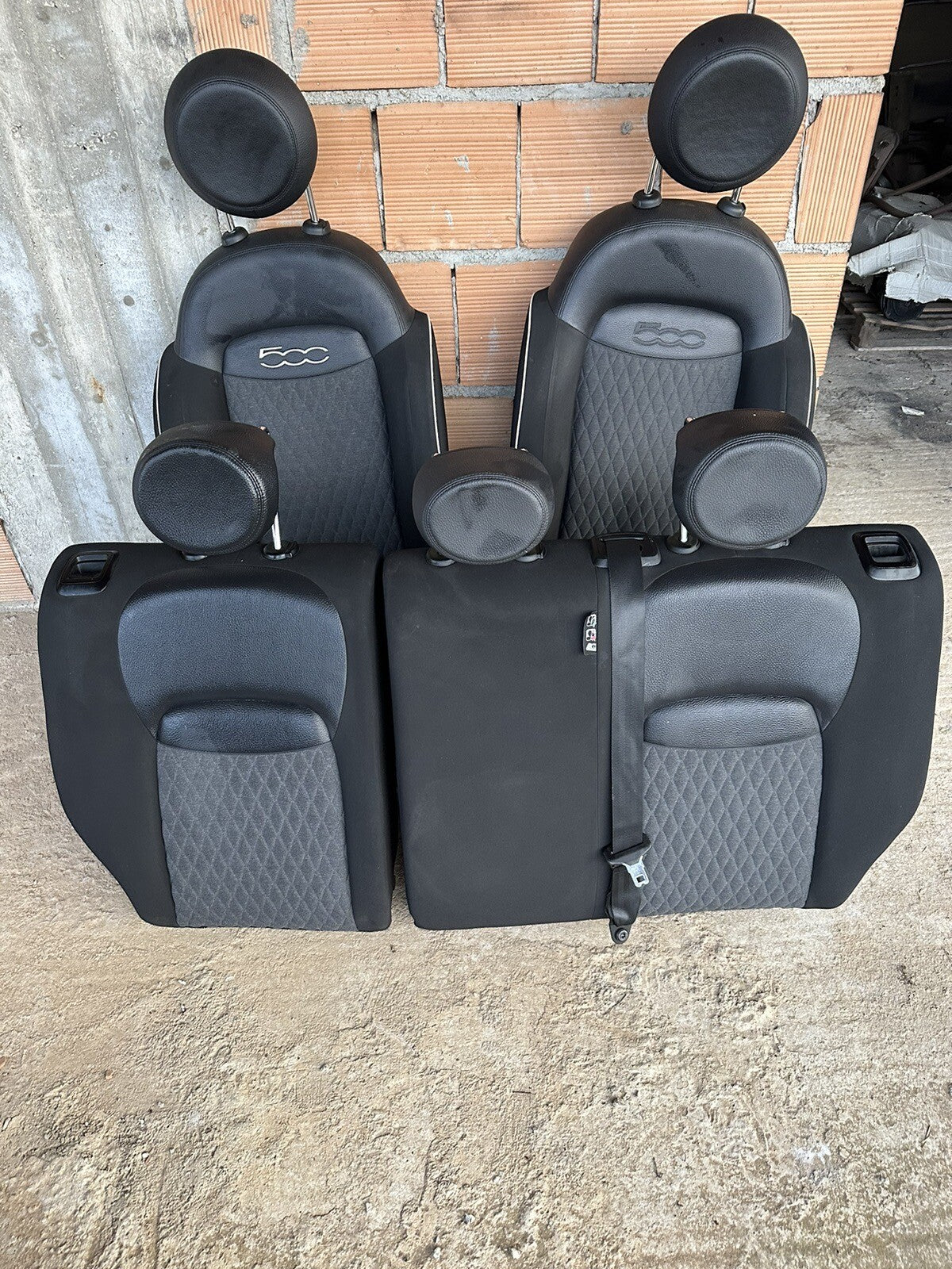 Sedili interni tappezzeria in pelle e stoffa Fiat 500X 2020 Completa