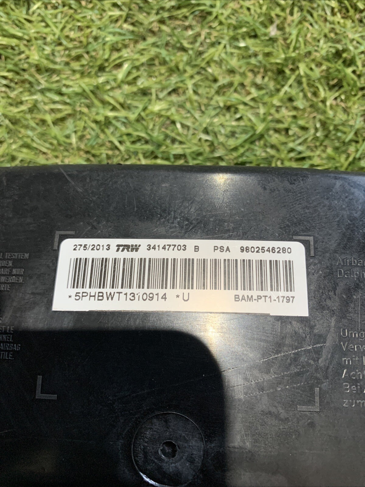 Airbag Sedile Destro Peugeot 2008 Anno 2013 9802546280