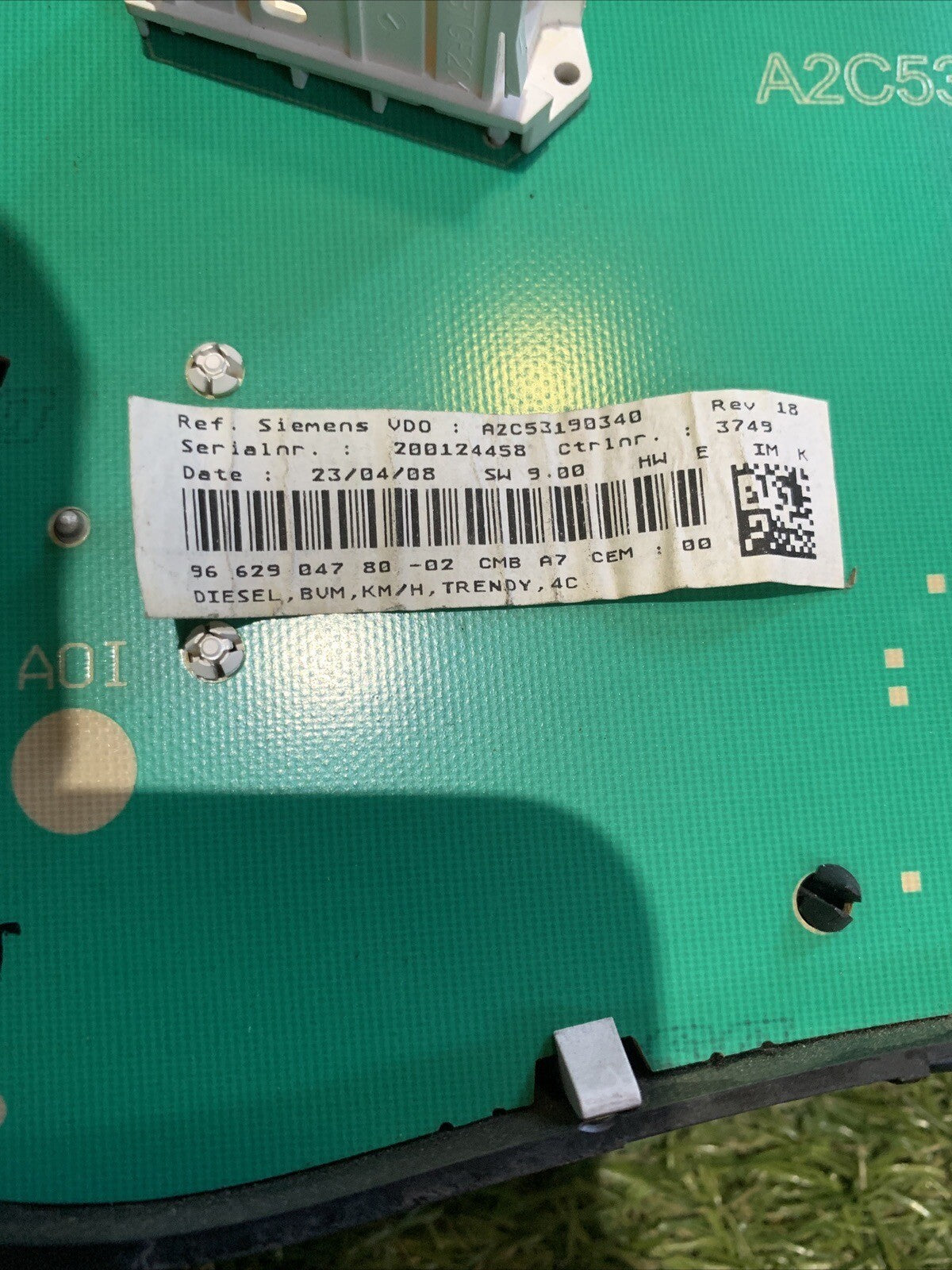 9662904780 QUADRO STRUMENTI PEUGEOT 207 1° Serie 1400 Diesel (2007)