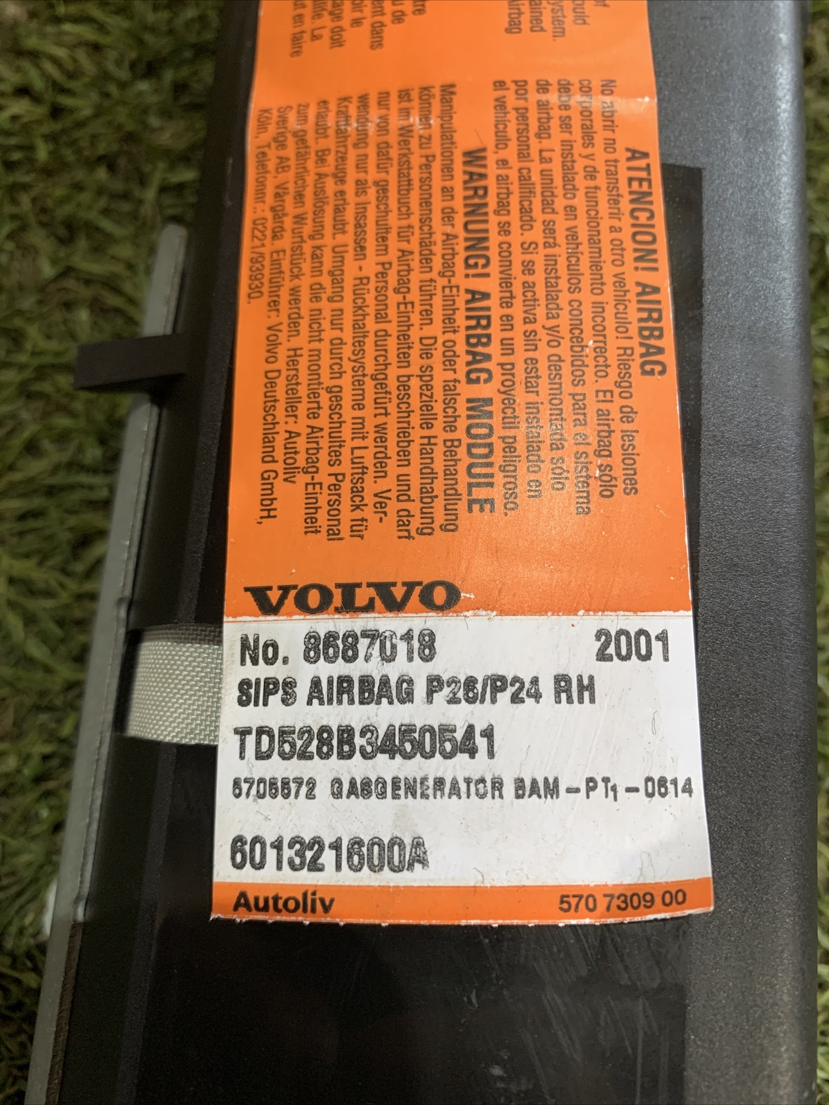 Airbag Sedile Anteriore Destro Volvo S60 1 Serie 8687018