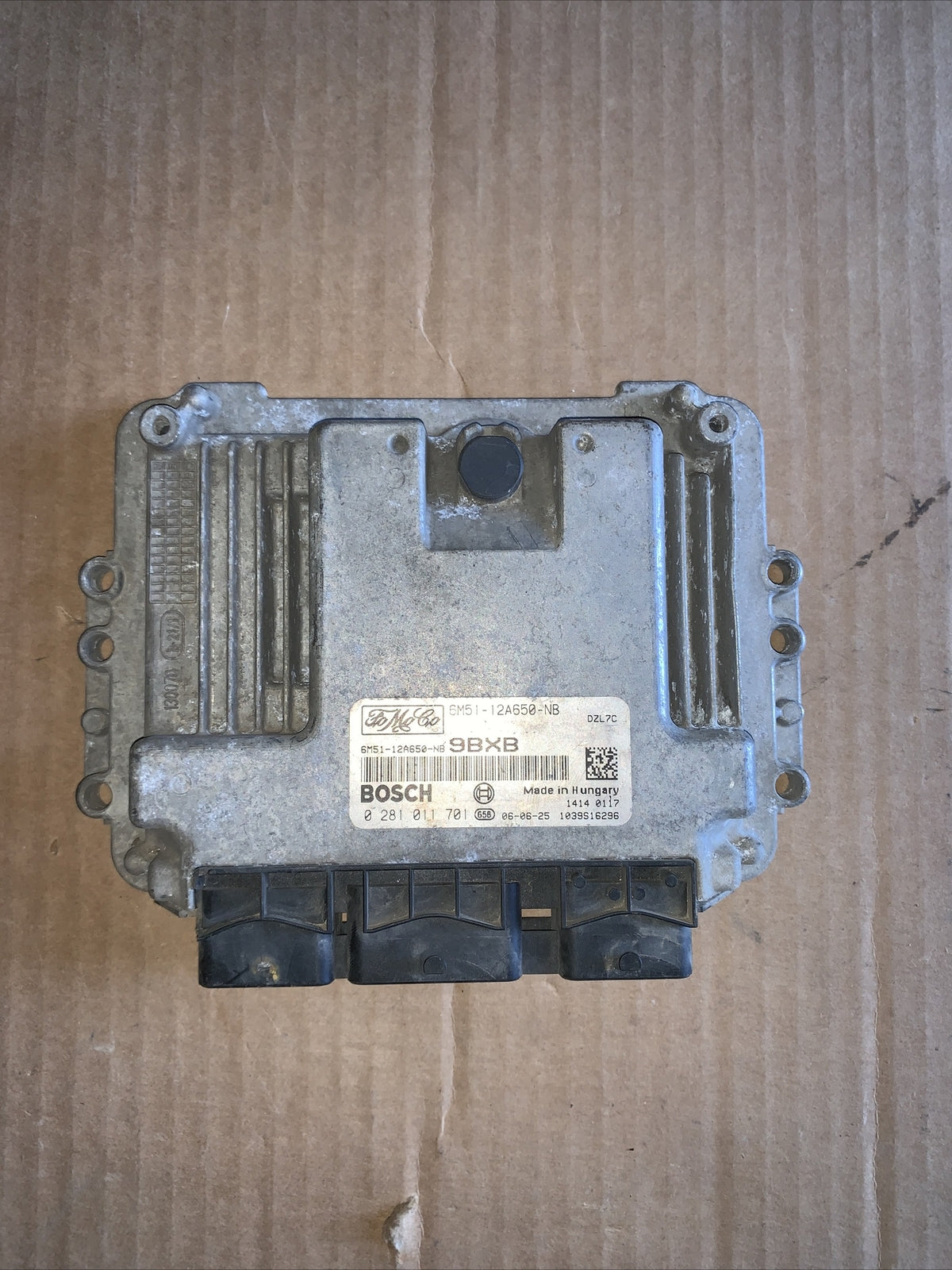 6M51-12A650-NB CENTRALINA ECU MOTORE BOSCH FORD FOCUS, CMAX 1.6 TDCI 2007