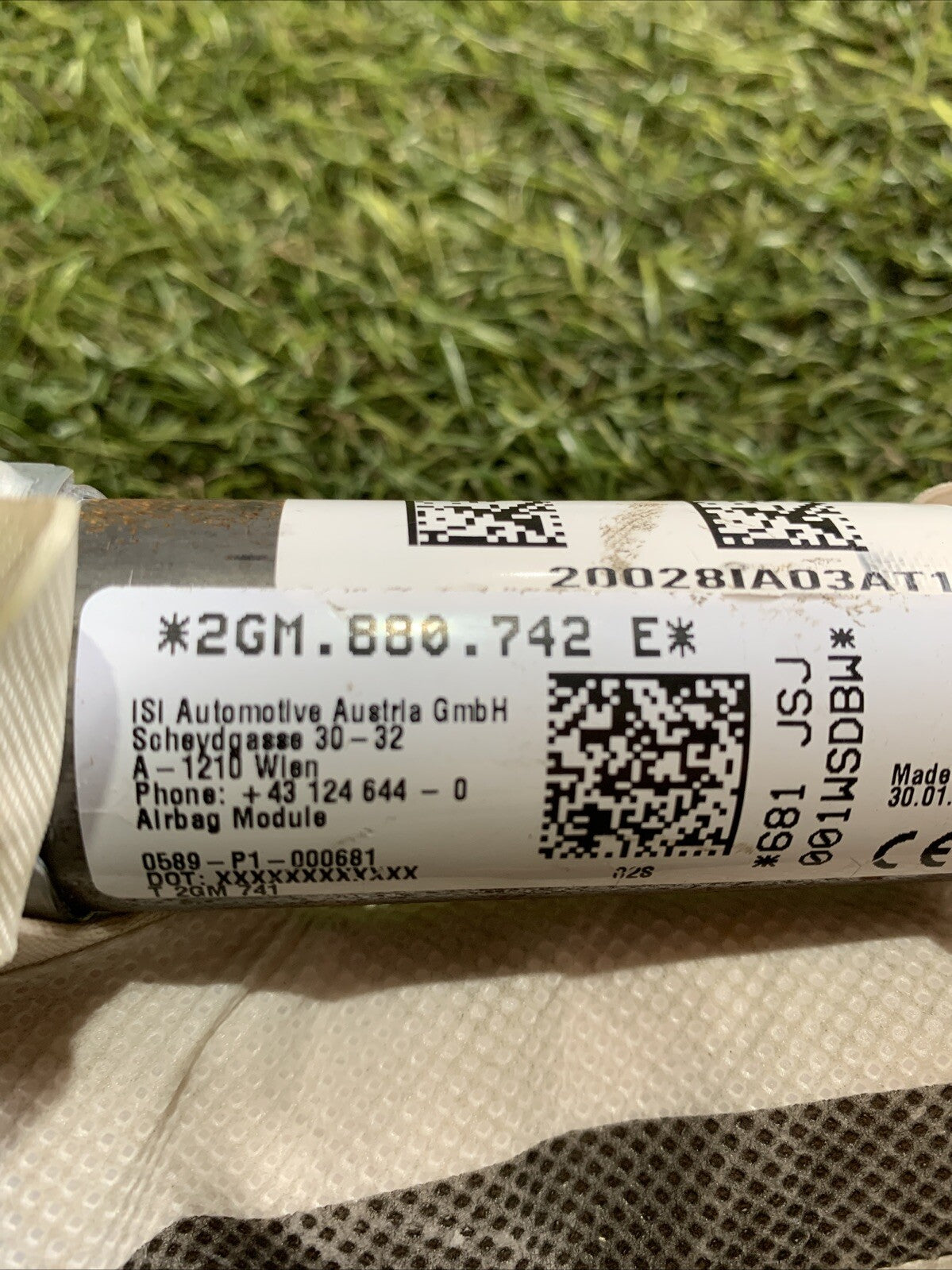 AIRBAG TENDINA DESTRO DX VOLKSWAGEN T-CROSS 2019  2GM880742E