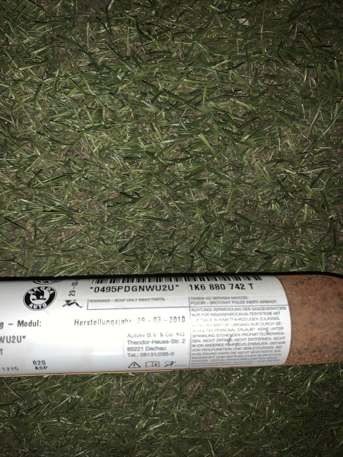 1K6880742T AIRBAG A TENDINA LATERALE PASSEGGERO VOLKSWAGEN Golf 6 3 Porte