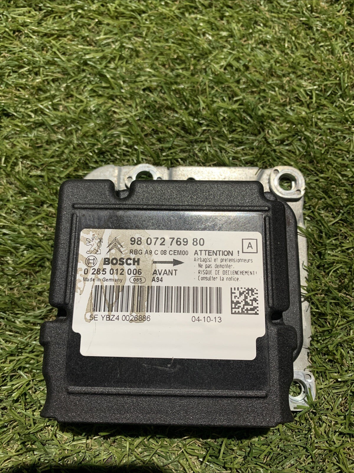 Centralina Airbag Peugeot 2008 Anno 2013 1.6 Diesel 9807276980