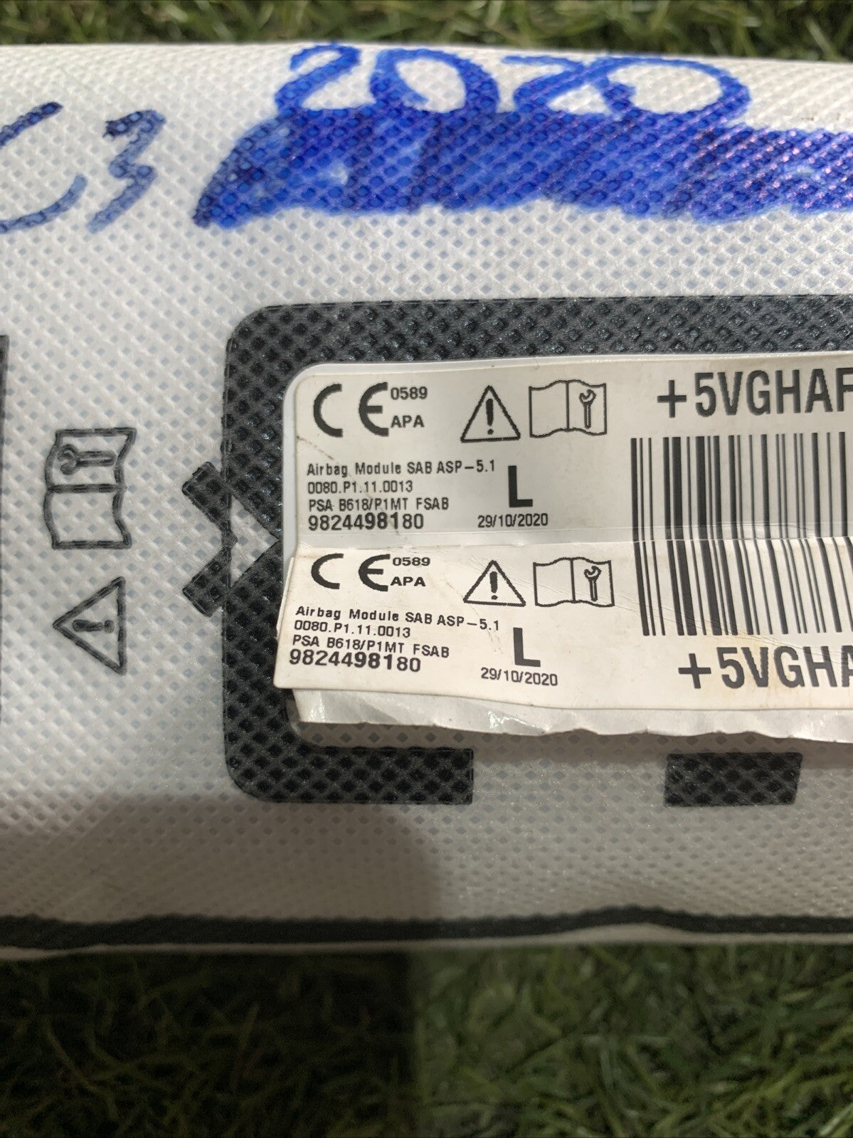 9824498180 AIRBAG SEDILE SX CITROEN C3 2020