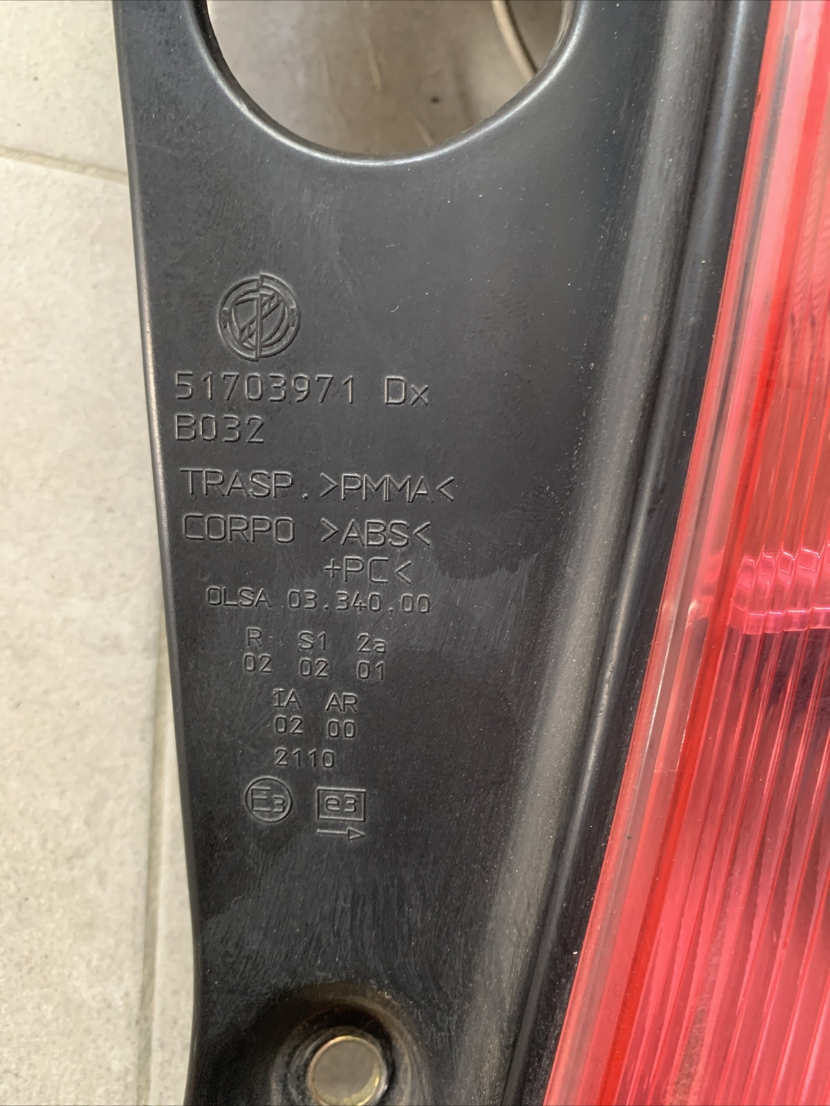 FARO FANALE STOP POSTERIORE DESTRO  LANCIA YPSILON 2007 51703971