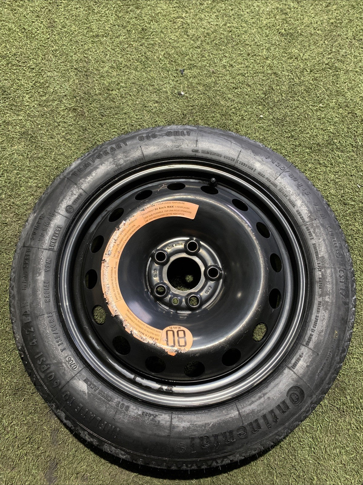 Ruotino Di Scorta Adatto Per Fiat 500 L 125/80R15
