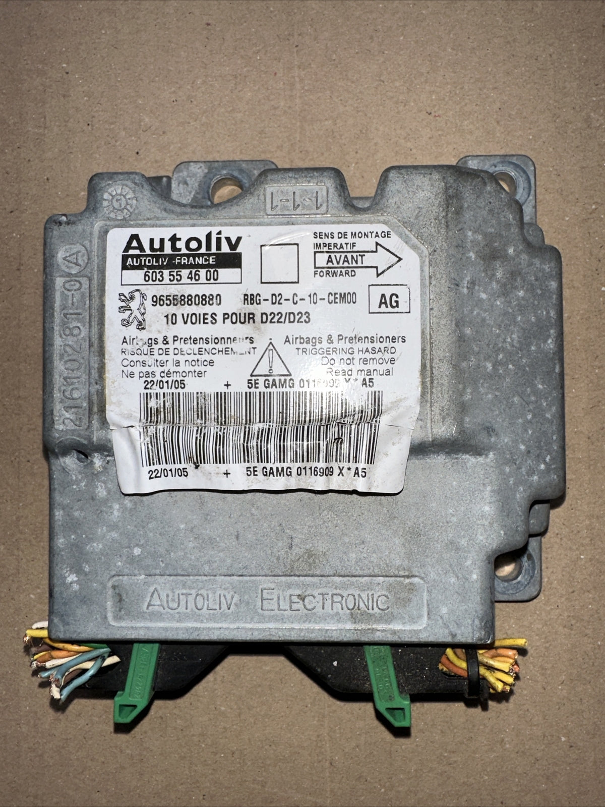 Centralina Airbag Peugeot 407 2006 9655880880 603554600 No Crash