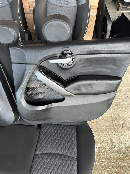Sedili interni tappezzeria in pelle e stoffa Fiat 500X 2020 Completa