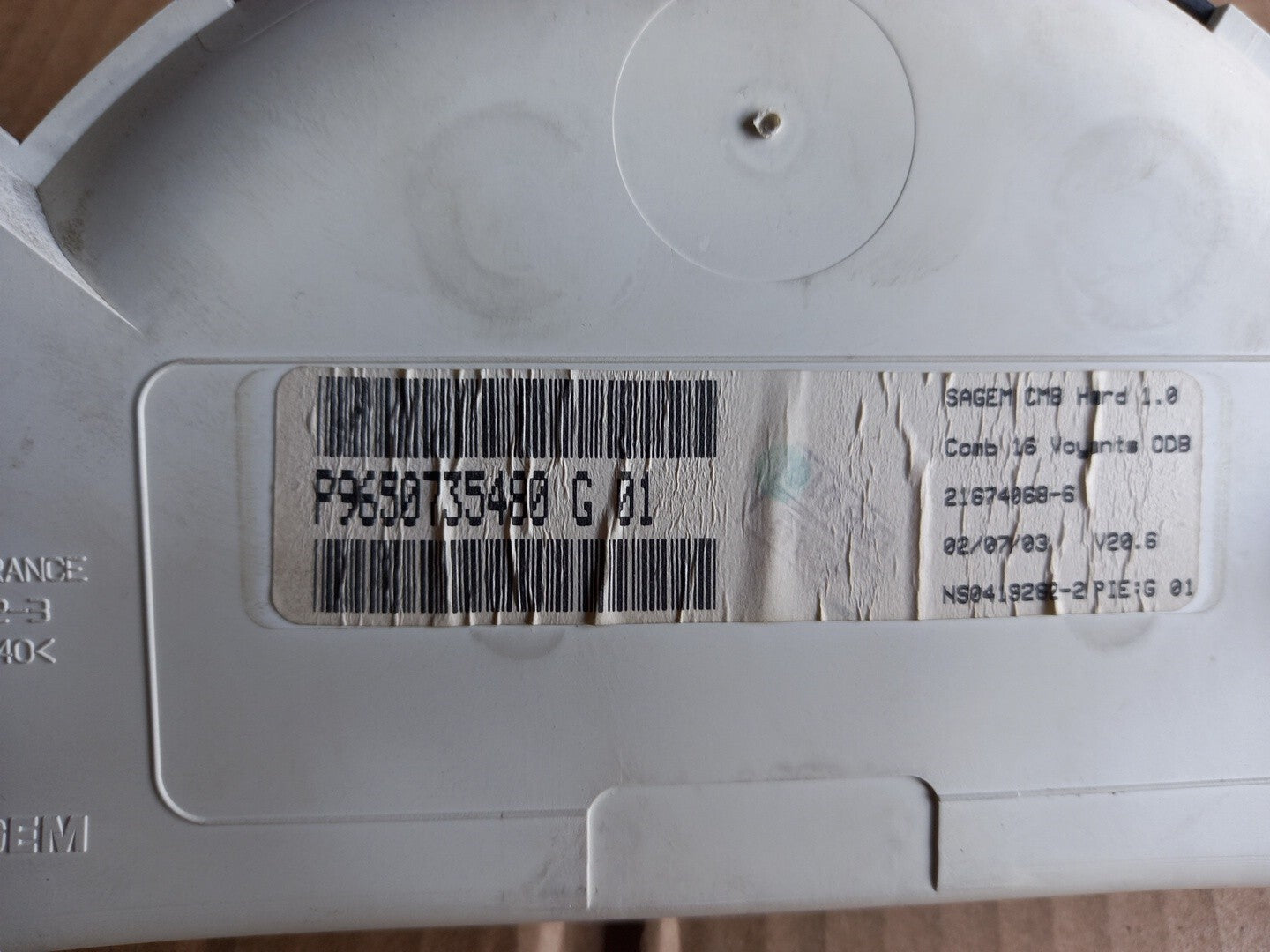 P9650735480 QUADRO STRUMENTI CITROEN C3 Pluriel 1400 Benzina (2005) RICA 1143022