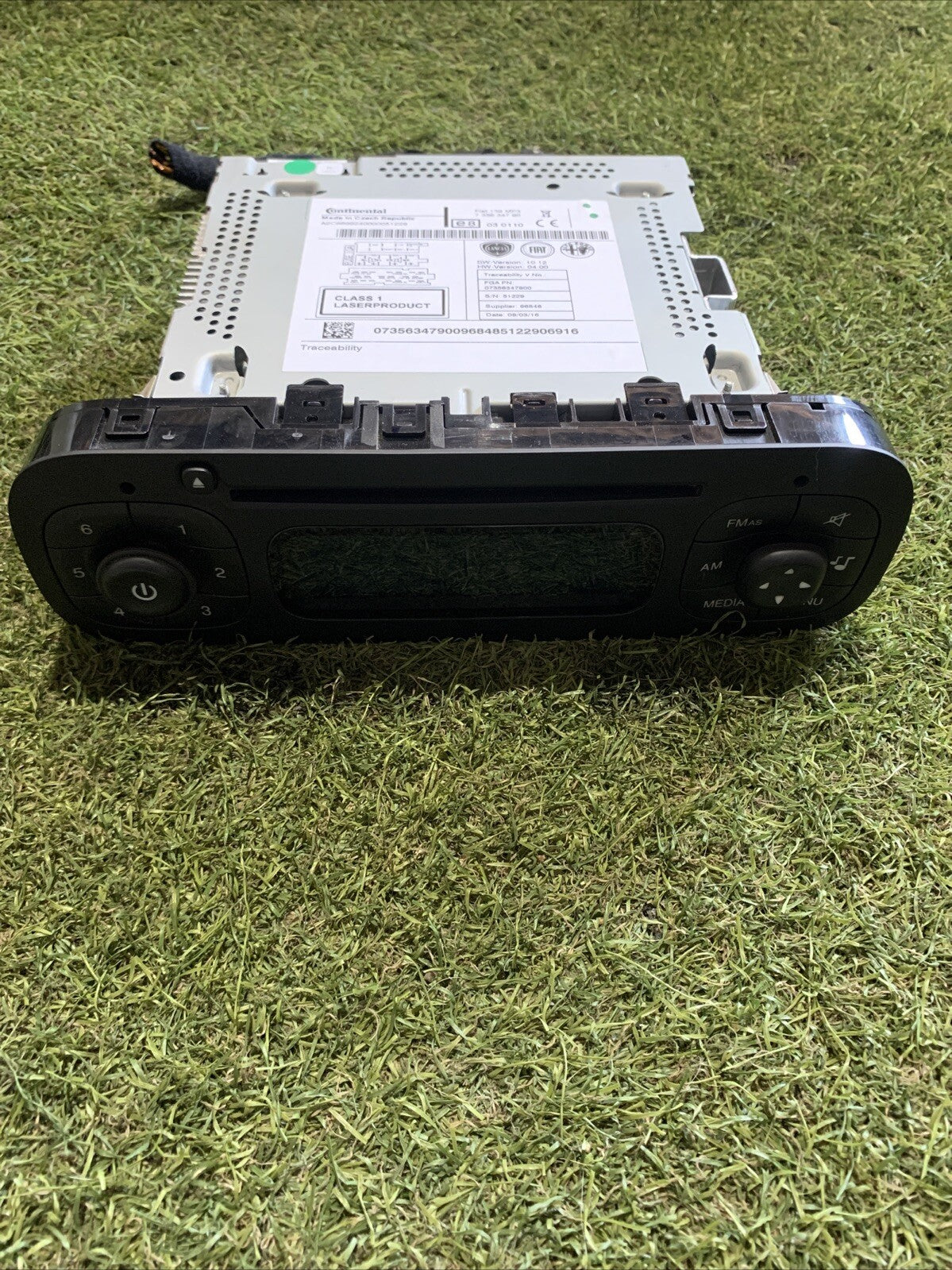 Autoradio Stereo Fiat Panda Anno 2017 Nero Opaco Cod 07356347900