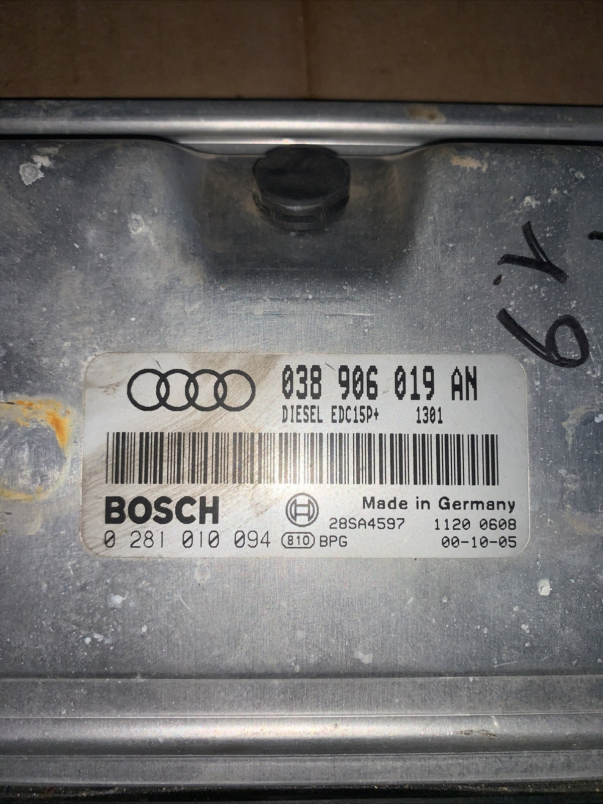 038906019AN CENTRALINA INIEZIONE MOTORE AUDI A4 1.9 85KW 5P D 5M (2000) RICAMBIO