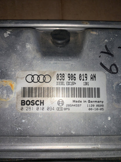 038906019AN CENTRALINA INIEZIONE MOTORE AUDI A4 1.9 85KW 5P D 5M (2000) RICAMBIO
