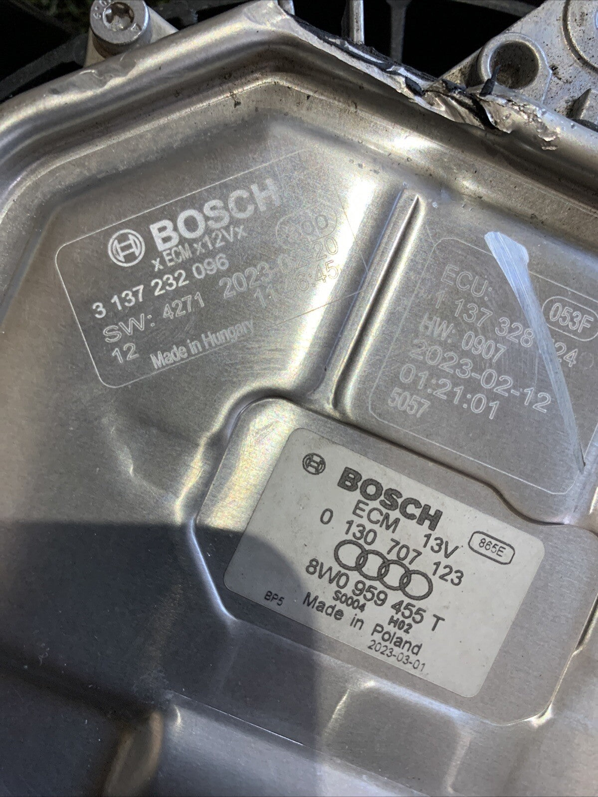 Elettro ventola Audi Q8 2018 3.0 Diesel 0130707123