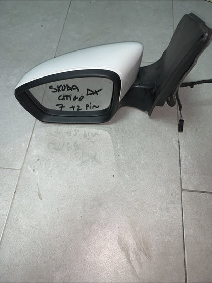 SPECCHIETTO RETROVISORE ELETTRICO DX SKODA CITIGO 7+2 PIN- 7+2 FILI