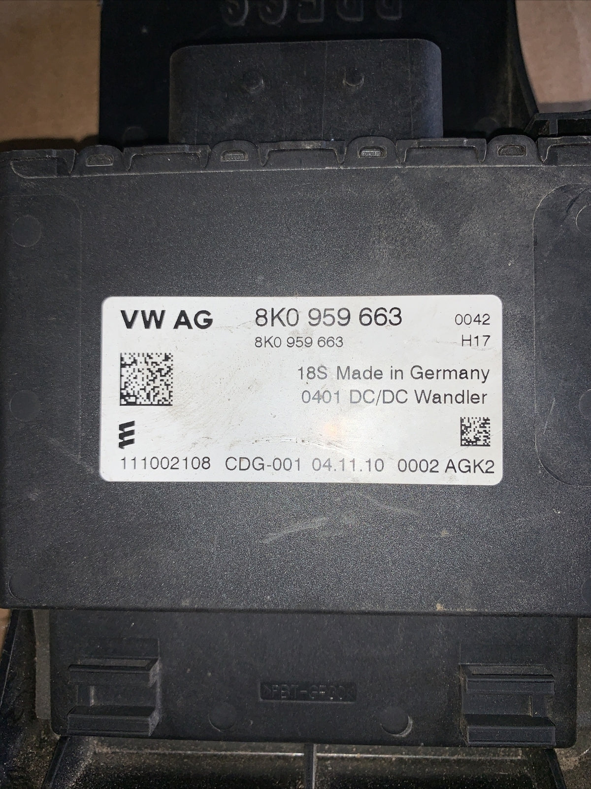 8K0959663B CENTRALINA MODULO STABILIZZATORE DI TENSIONE START E STOP AUDI A7