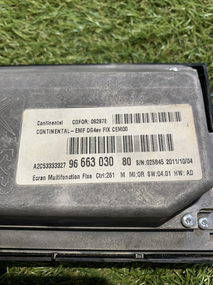 Display Computer Di Bordo Citroen DS4 2011 9666303080