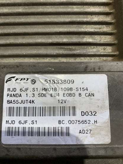 51833809 CENTRALINA MOTORE FIAT Panda 3° Serie 1300 Diesel (2005)
