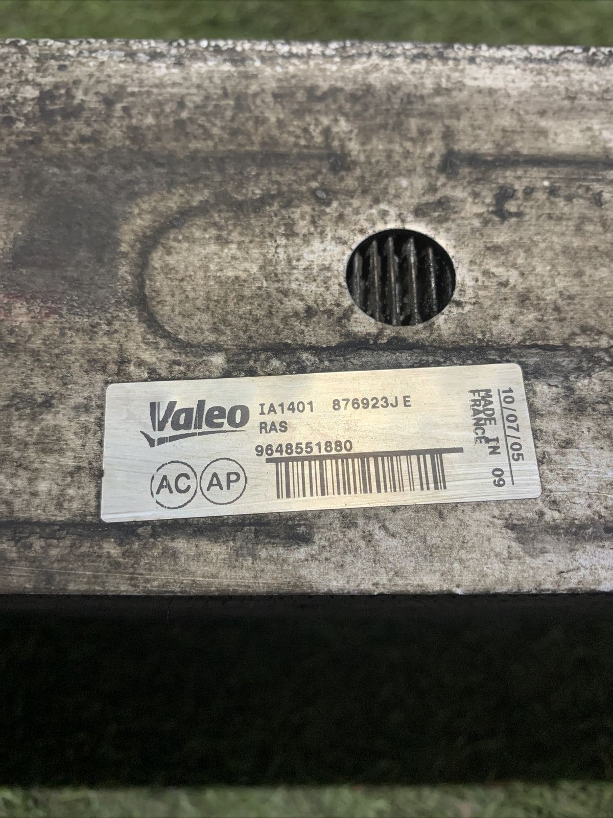 RADIATORE INTERCOOLER PEUGEOT 307 - 1.6 HDi ( 2004   2008 ) VALEO 9648551880