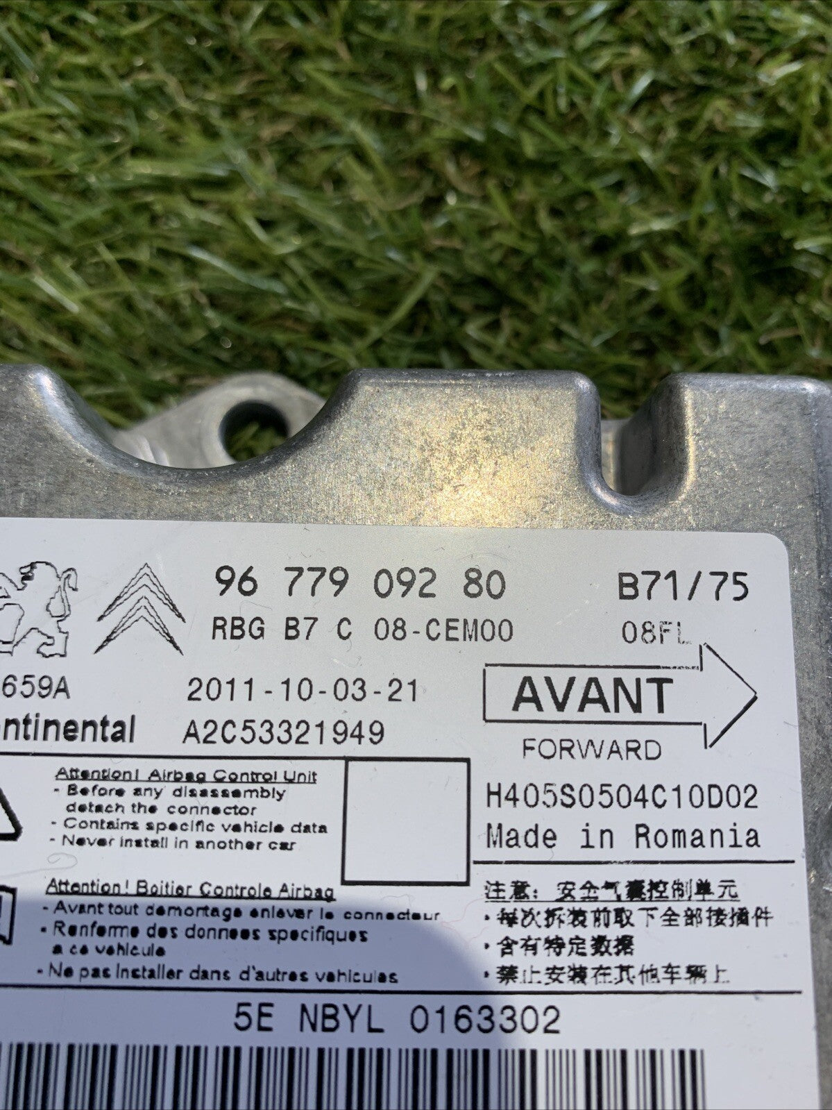 Centralina Airbag Citroen DS4 1.6 Diesel 9677909280