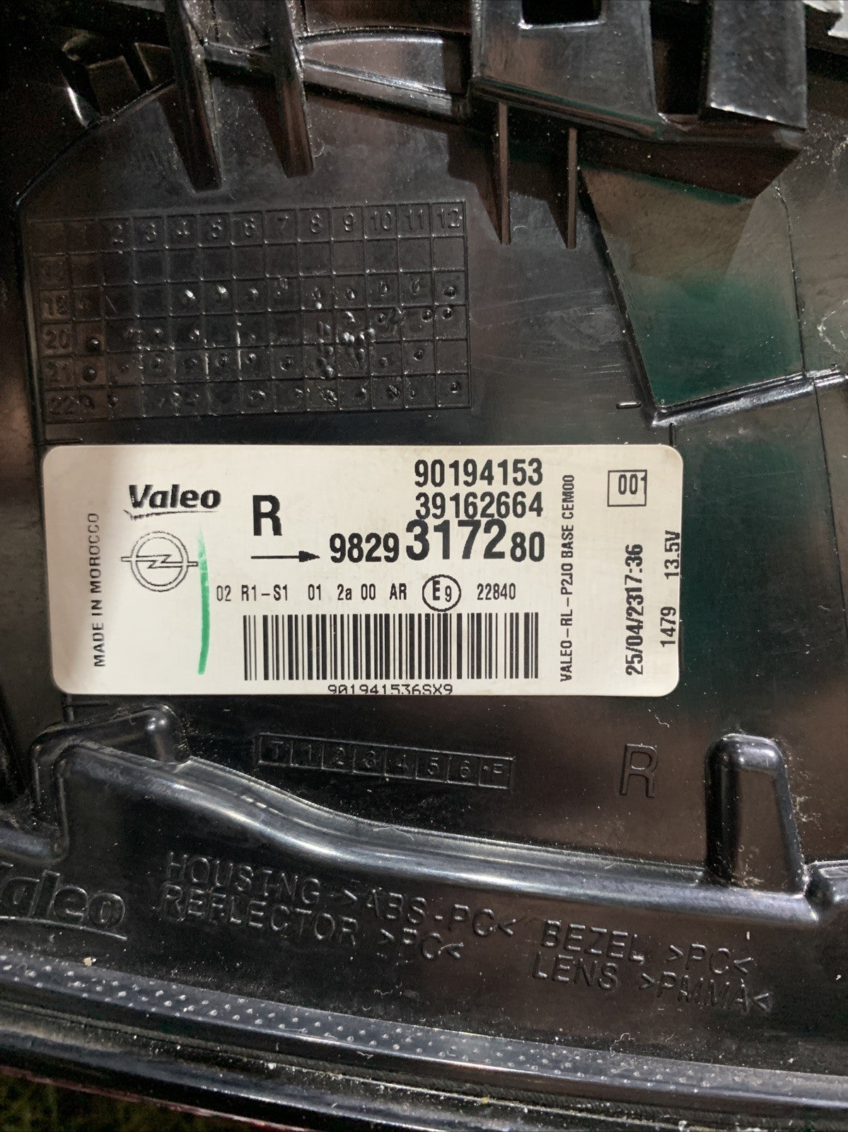 Stop Fanale Posteriore Destro Opel Corsa F 2023 9829317280