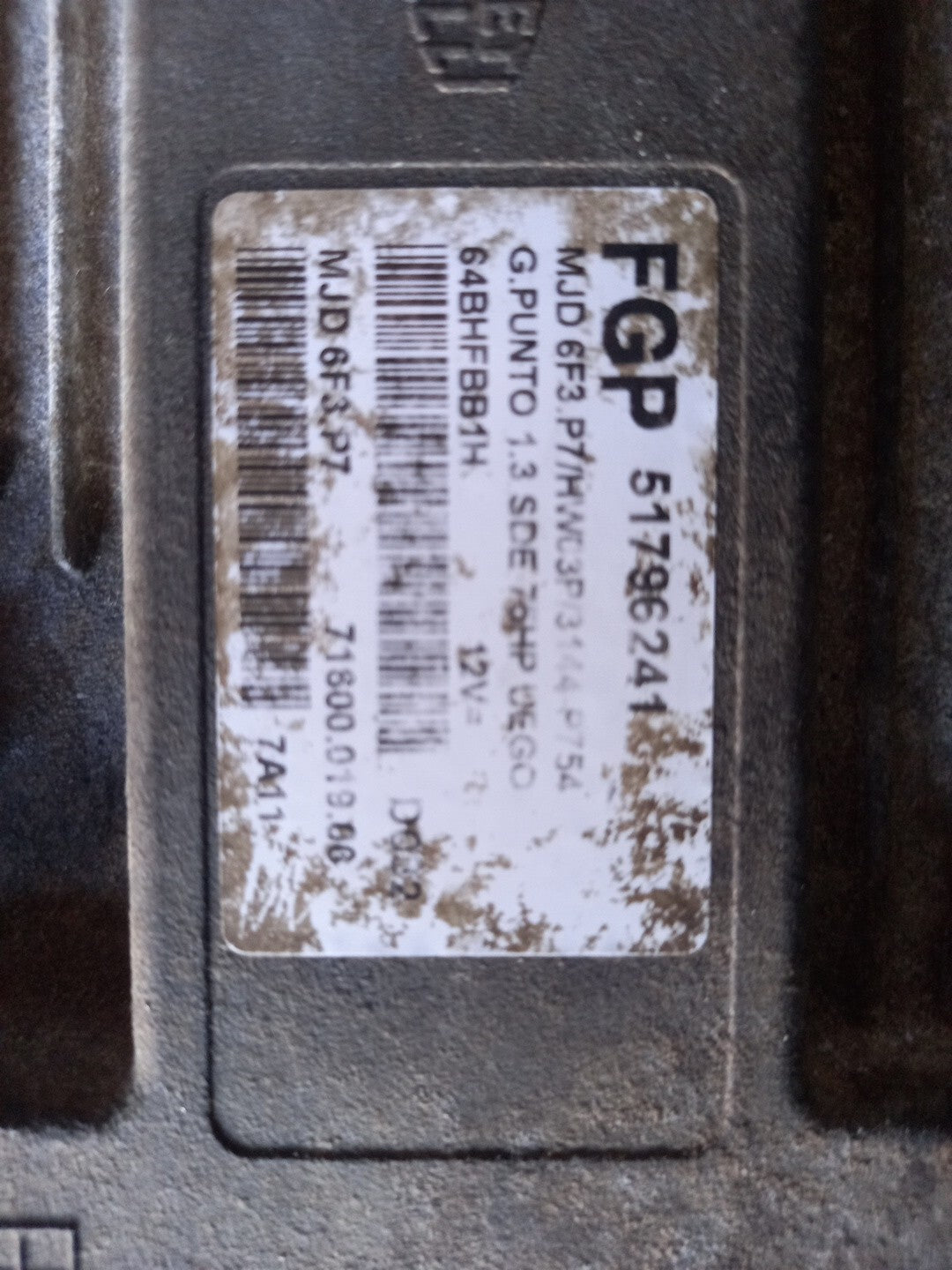 CENTRALINA MOTORE FIAT Grande Punto 1° Serie MJD 6F3.P7 199A2000 diesel 1159819