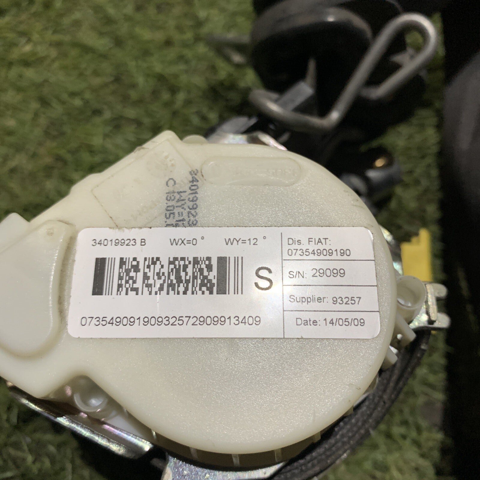 Cintura Sicurezza Anteriore Sinistra Fiat Bravo 198 2009 07354909190